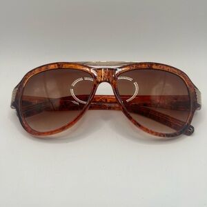 JM New York Reading Sunglass Eye Glass Frames +2.50 Brown Cross Frame